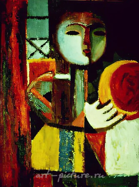 Подарок луны, 1990, картон, масло, 40х50 Собственность автора