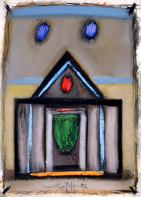 Без названия, 1992, бумага, пастель, 30x21