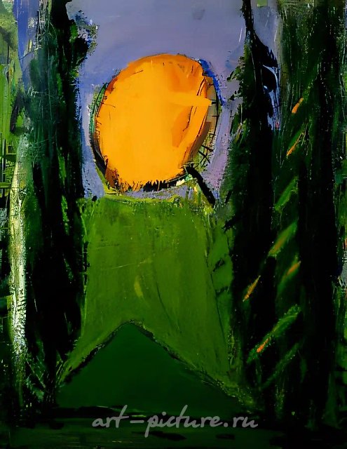 Солнце., 1980, масло, картон, 59 x 47