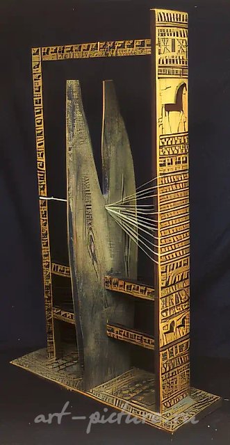 Воспоминание о поездке на север, 1985, дерево, роспись,