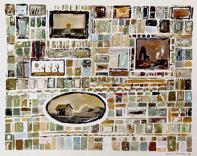 Sunset, 1992, paper, monotypia, 39x48 Authors property $ 1000