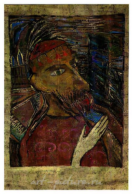 Portrait, 1990, paper, monotypia, 60x40 Authors property $ 500