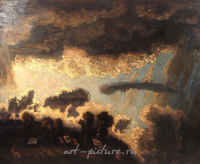 The Storm is Beginning, 1989, canvas, oil, 130x150. Property of the Ministry of Culture of Russia