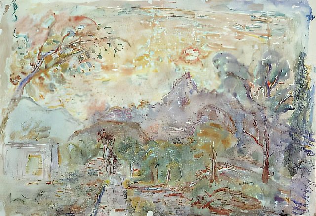 Коктебельский вечер, 1982, бумага, акварель, 61х88 Галерея "СТАНБЕТ". Москва