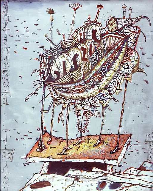 Праздничный пейзаж, 1989, холст, смешанная техника, 50х34