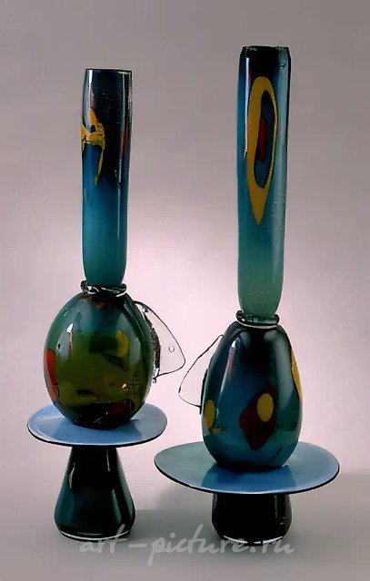 Встреча, 1991, стекло, гутная техника, высота 40 Собственность автора