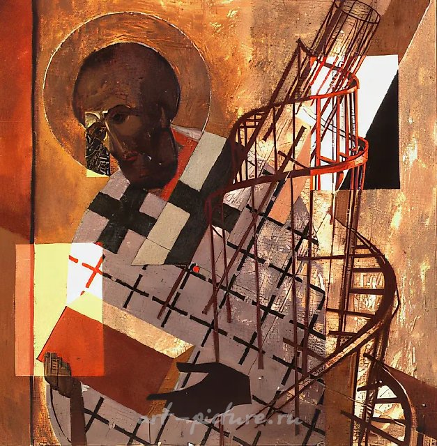 遗产，1983年，纸本、蛋彩，80×80，作者自藏