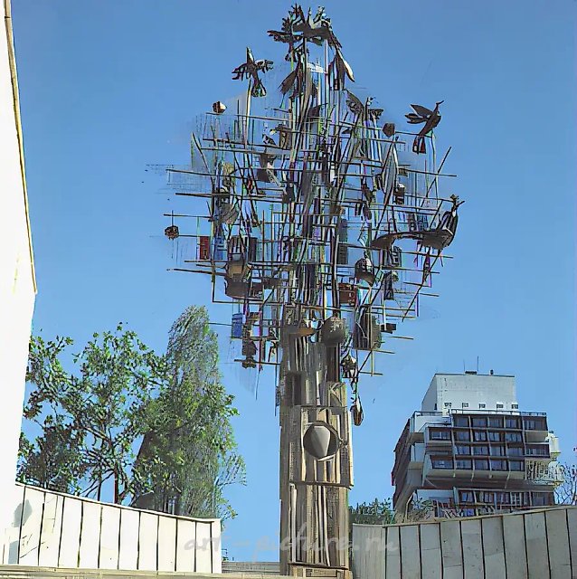 童话之树，1983年，混凝土、金属、玻璃，9500×4500×4500，索契“斯塔夫罗波列”疗养院