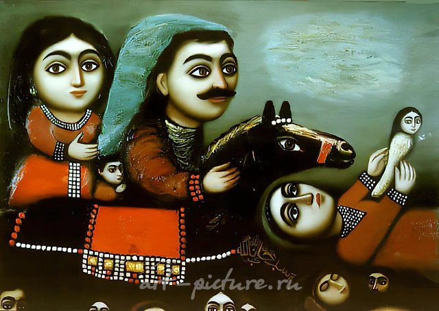На пороге ХХI века (фрагмент), 1988, холст, масло, 150х150 Собственность автора