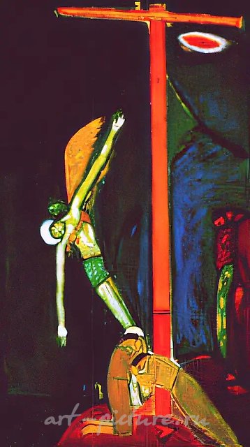 下十字架，1992年，布面油画，235×114厘米，“阿尔塔”画廊藏品，售价10000美元