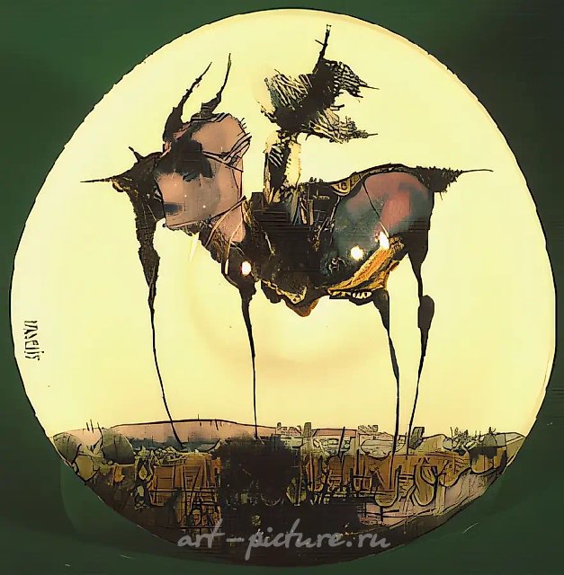 Cock-fighting, 1992, stained glass, h - 23 cm Private collection. Germany.