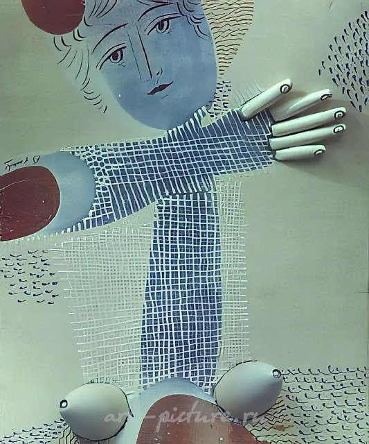 Купальщица, 1987, шамот, роспись, 90х100х30 Собственность автора
