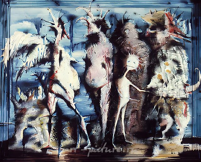 Hell of a family, 0, canvas, oil, 80x100 Property of "Moscow Palette" Gallery
