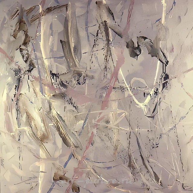 Ветки, как серебро, 1990, холст, масло, 100х100 Собственность галереи "Московская палитра". Москва