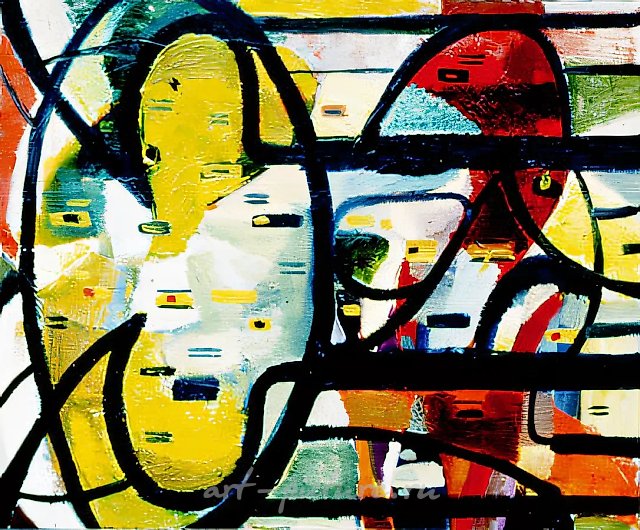 Абстракция, 1991, холст, масло,   Собственность автора.
$ 800