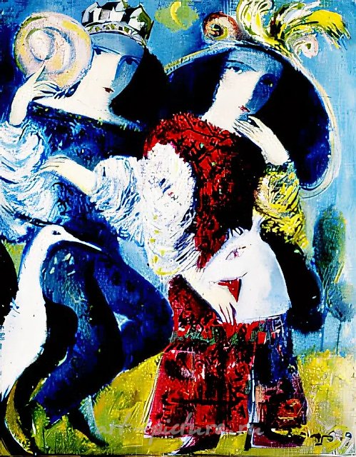 Праздник Берикаоба, 1991, холст, масло,   Собственность автора.
$ 1000