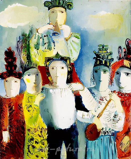 Прогулка, 1991, холст, масло,   Собственность автора.
$ 800