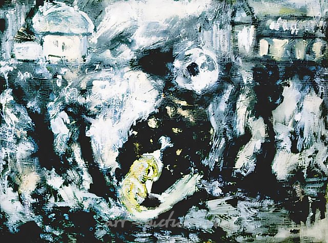 Серебряная птица, 1988, холст, масло, 60х80 Собственность автора $ 1600