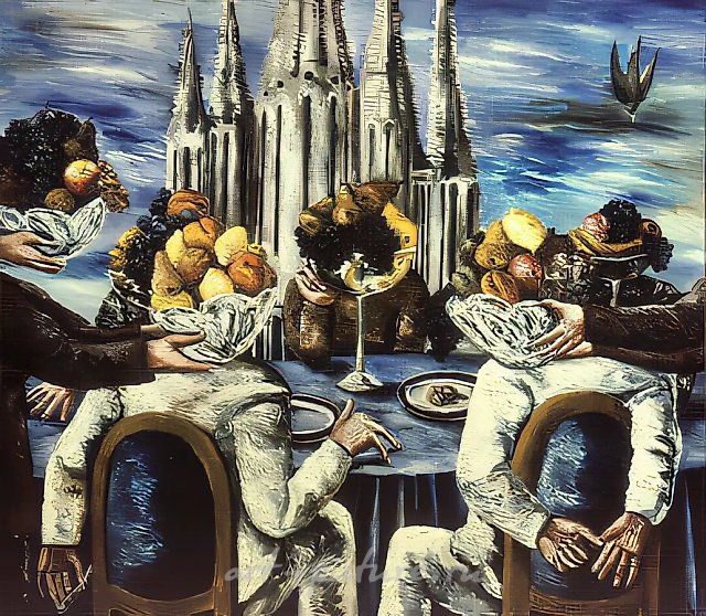 Праздник, 1988, холст, масло, 140х160 Находится в частном собрании в Испании