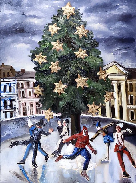 Каток, 1995, холст, масло, 120х90