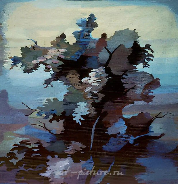 Деревья, 1990, ручное ткачество, шерсть, лен, 220х220 Собственность посольства России в Афинах