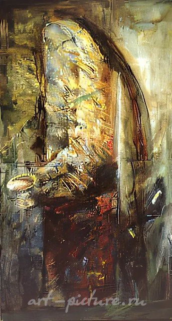 Несущий чашу, 1992, холст, масло, 200x110 Собственность автора