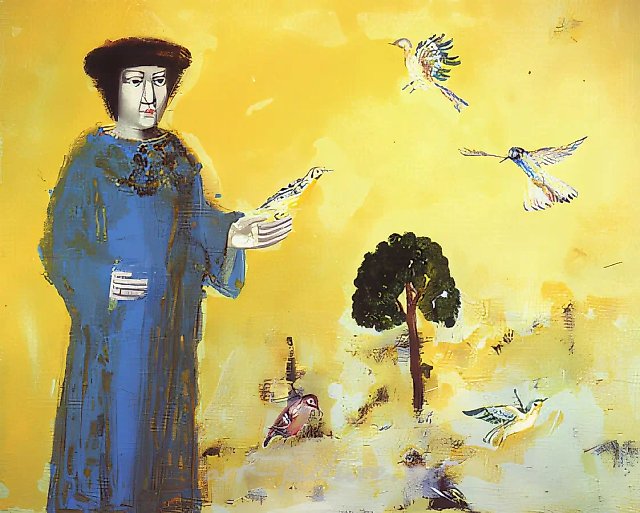 Король птиц, 1992, холст, масло, 100х110 Собственность автора
