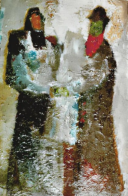 Torah, 1990, canvas, oil, 50x35