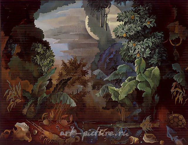 Ушла вода, 1992, гобелен, ручное ткачество, 237х248 Собственность автора
