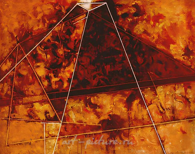 Армения, Хачкар, 1989, холст, масло, 100х120