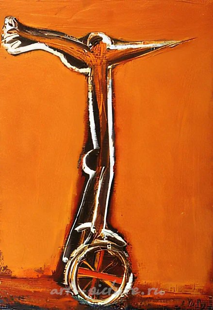 Творение мифа, 1992, холст, масло, 34,5x24