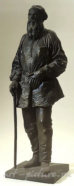 Leo Tolstoy, 1985, bronze, 64x22x30