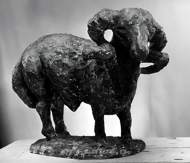 Баран, 1985, бронза, 80х95х50 Cобственность автора