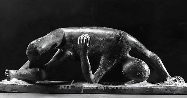 Поверженный, 1974, металл, 25х50х20 Cобственность автора