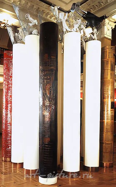 Колонны АССА, 1988, инсталляция,   Инсталляция в ДК МЭЛЗ.В соавторстве с С. Шутовым.