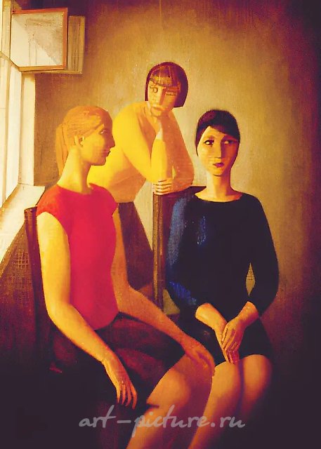 В мастерской, 1967, холст, масло, 70x50