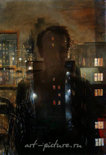 Окно. Автопортрет, 1976, холст, масло, 70х50. Собственность галереи «Art Modern». Москва