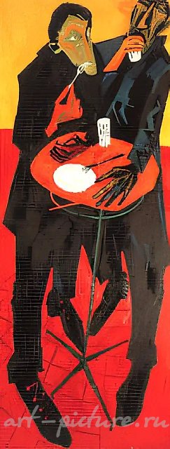 Закусочная, 1990, холст, масло, 220х84,5