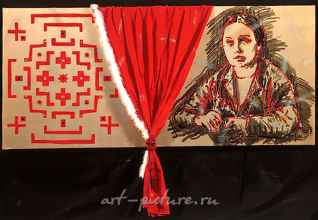 Золото кремля (диптих), 1991, холст, см. техника, 100х200 Коллекция "Инкомбанка"