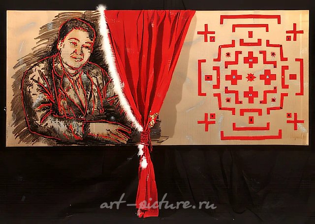 Золото Кремля (диптих), 1991, холст, см. техника, 100х200 Коллекция "Инкомбанка"