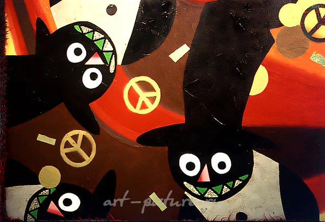 "Окончательная победа над солнцами", фрагмент, 2003, Холст, см. техн., 150х200 Из проекта "Труд и капитал"