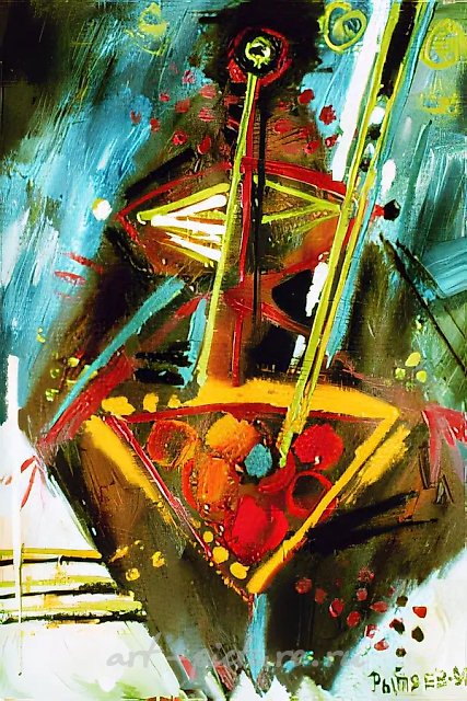 Знаки зодиака.  Дева, 1989, холст, масло, 60х80 Собственность автора