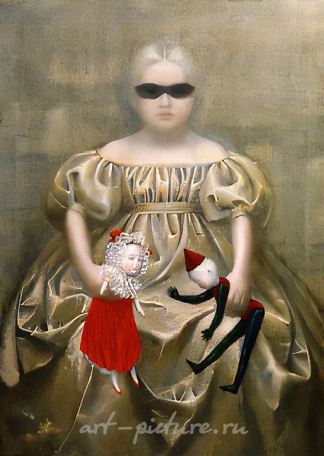 Игры в куклы, 1991, холст, масло, 107х90 Собственность автора