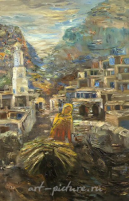 В Дагестане, 1981, холст, масло, 150х100. Собственность автора