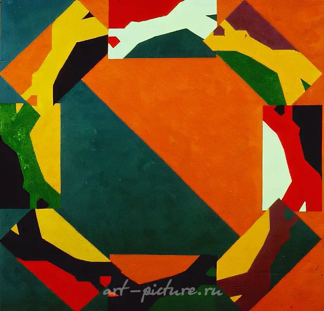 Лето, 1990, холст, масло, 116x116. Собственность Министерства культуры России