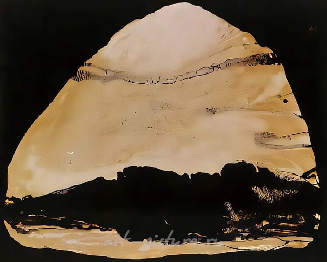 Треугольный камень, 1993, холст, масло, 80х100. Собственность автора
