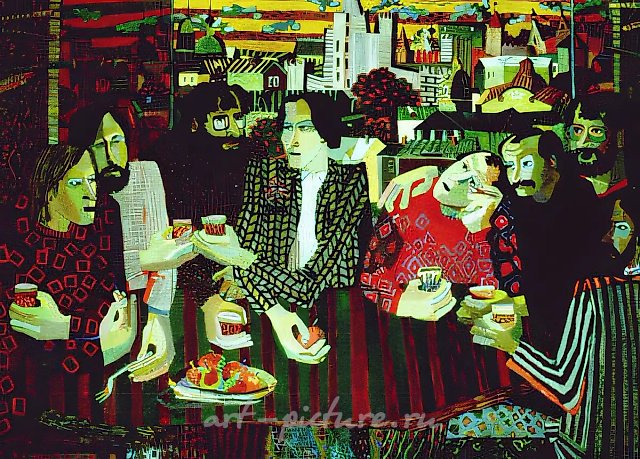 Bachelor Party, 1990, canvas, oil, 136x181. Author`s property