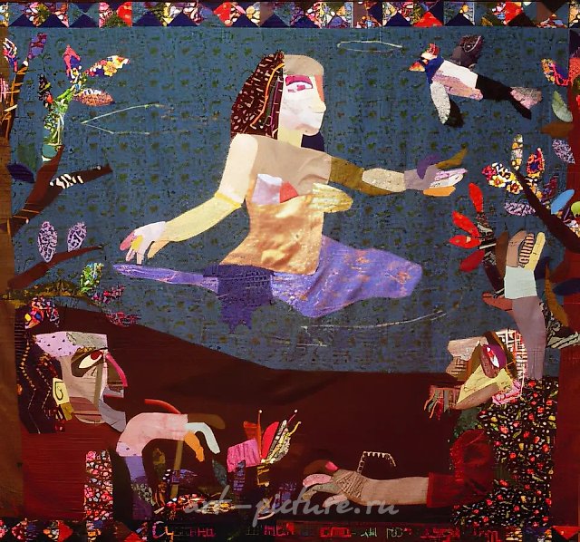 Susanna and the Elders, 1991, patchwork panel, 143x155. Property of «Bioprocess» JSC. Moscow