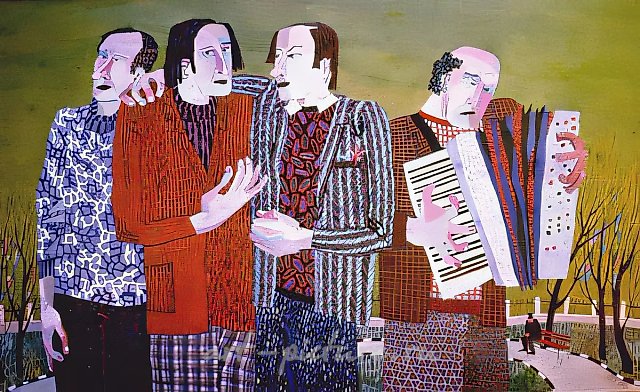 Song, 1990, canvas, oil, 113x180. Author`s property