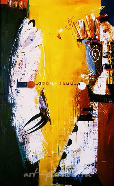 Вечерняя прогулка, 1990, холст, масло, 136x84. Частная коллекция Майка Гавшона, Великобритания